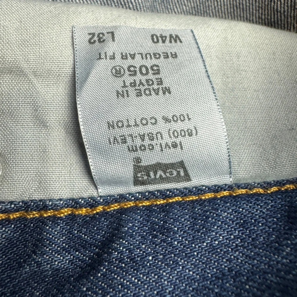 Levi's 505 Straight Leg Jeans Mens 40x32 Blue Regular Fit Y2K Vintage NWT‎